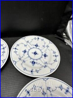 7 Hors D'oeuvres Plates Bing and Grondahl B & G Copenhagen Denmark Blue 5 5/8