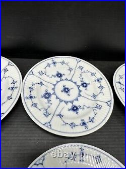 7 Hors D'oeuvres Plates Bing and Grondahl B & G Copenhagen Denmark Blue 5 5/8