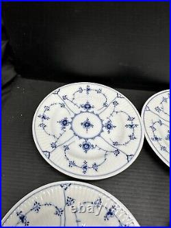 7 Hors D'oeuvres Plates Bing and Grondahl B & G Copenhagen Denmark Blue 5 5/8