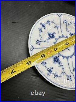 7 Hors D'oeuvres Plates Bing and Grondahl B & G Copenhagen Denmark Blue 5 5/8