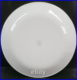 8 Corelle True Blue Dinner Plates Set Corning Floral Band Rim White Dish USA Lot