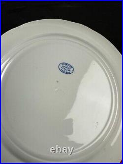 8 x Spode Italian Blue and White Dinner Plates 10.5 Wide Old Stamps