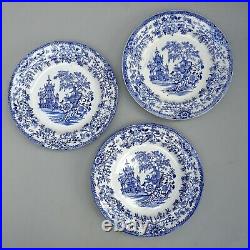 9 19thC Colandine Blue & White Plates Llanelly Pottery Antique Transferware