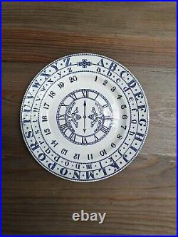 ADAMS ABC Nursery Ware Plate Blue White English Ironstone Collectible 7 Inches