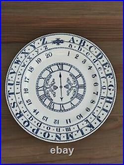 ADAMS ABC Nursery Ware Plate Blue White English Ironstone Collectible 7 Inches