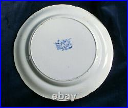 ANTIQUE BLUE TRANSFERWARE DEATH of a BEAR ORIENTAL SPORTS DINNER PLATE c. 1820