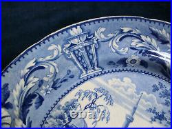 ANTIQUE BLUE TRANSFERWARE PLATE OTTOMAN EMPIRE SERIES TCHURLUK RIDGEWAY c. 1820