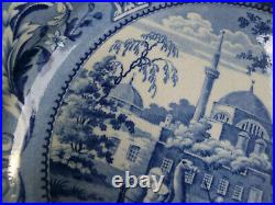 ANTIQUE BLUE TRANSFERWARE PLATE OTTOMAN EMPIRE SERIES TCHURLUK RIDGEWAY c. 1820