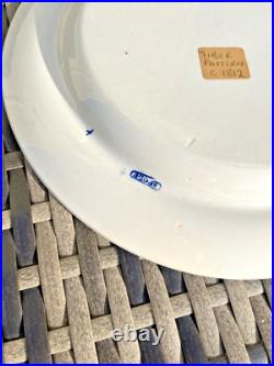ANTIQUE c1818-20 SPODE ROME RIVER TIBER PATTERN BLUE & WHITE PEARLWARE PLATE