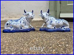 A Lovely Pair Of Dutch Delft Cows