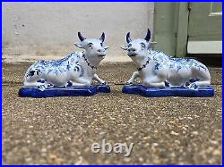 A Lovely Pair Of Dutch Delft Cows