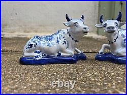 A Lovely Pair Of Dutch Delft Cows