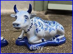 A Lovely Pair Of Dutch Delft Cows