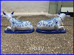 A Lovely Pair Of Dutch Delft Cows