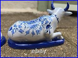 A Lovely Pair Of Dutch Delft Cows