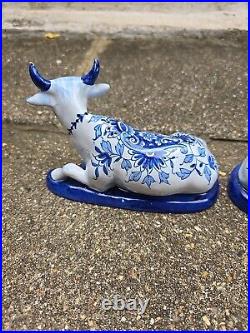 A Lovely Pair Of Dutch Delft Cows