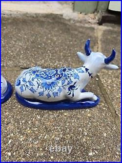 A Lovely Pair Of Dutch Delft Cows