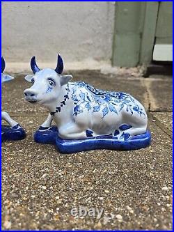 A Lovely Pair Of Dutch Delft Cows