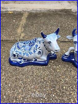 A Lovely Pair Of Dutch Delft Cows