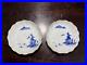 A Pair Antique JAPANESE ARITA blue White Porcelain Plates 15cm