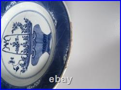 A Pair Of Antique Chinese Blue & White Porcelain Plate Qing Dynasty 27 CM Wide