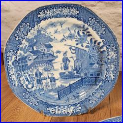 A Pair of c. 1805 Minton The Fisherman Pattern Dinner Plate