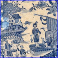 A Pair of c. 1805 Minton The Fisherman Pattern Dinner Plate