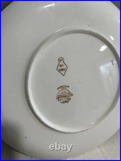 A Set Of 2 Brownfield's Tiffany and Co. Gilt China Bird Gold Dinner Plates 9