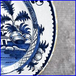 A Superb PAIR of Lambeth Delftware Chinoiserie Tin-Glazed 35cm Chargers c1780