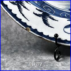 A Superb PAIR of Lambeth Delftware Chinoiserie Tin-Glazed 35cm Chargers c1780