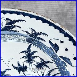 A Superb PAIR of Lambeth Delftware Chinoiserie Tin-Glazed 35cm Chargers c1780