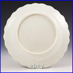 A Worcester First Period Porcelain Scallop Rim Dessert Plate c1770