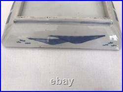 A pair of Japanese Late Edo Imari Blue and White Plates/Trays 20.2 cm wide