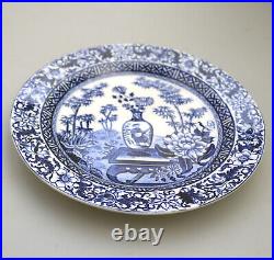 A scarce Wedgwood antique pottery Bamboo B&W Transferware Plate 3 Mid 19thC