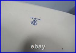 Adams Landscape Plate Meat Platter Blue White Transferware Ironstone 1930s Decor