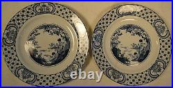 Adams Tunstall 1920's Blue & White EIGHT 8 Tokio Asian Geisha Pattern 8 Plates