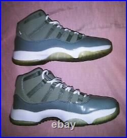 Air Jordan 11 Basketball Shoes Mens Size 10 White Cool Gray Preowned GC