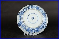 Amazing Antique chinese porcelain blue and white kangxi plate 1662-1722