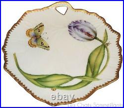 Anna Weatherley, Blue Tulip Sculpted Leaf Porcelain Dish, New, Retail $325