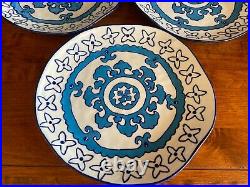 Anthropologie GLORIOSA Set of 5 Salad Plates Blue White Color