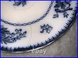 Antique 12 Plates Burleigh Ware Stratford Burslem Flow Blue Transfer 6 England