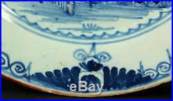 ^ Antique 1700's DELFT Dutch Blue & White Faience Chinoiserie Plate, Orientalist
