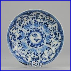 Antique 18C Chinese Porcelain Blue White Tea Saucer Tea Dish marked