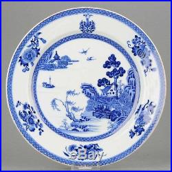 Antique 18C Chinese Porcelain Toussaint Family Armorial Dish Blue White