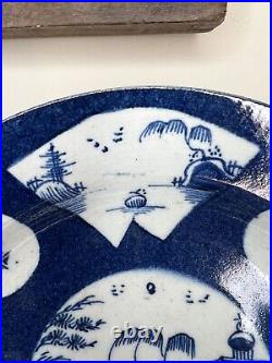 Antique 18thC BOW Blue & White Plate c. 1760 18cm