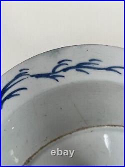 Antique 18thC BOW Blue & White Plate c. 1760 18cm