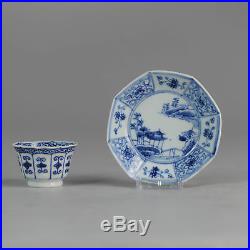 Antique 18th C Chinese Porcelain Tea Dish Yongzheng Blue White China Antique
