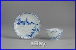 Antique 18th C Chinese Porcelain Tea Set Kangxi Blue White China Antique
