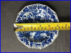 Antique 18th C Chinese blue&white Porcelain Plate Saucer Kangxi Period