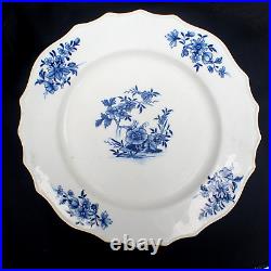 Antique 18th Century Belgium Tournai Porcelain Plate Ronda Pattern Blue & White